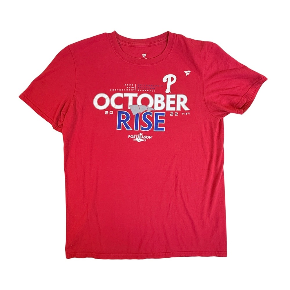 Fanatics T-Shirt Men Medium Red MLB Philadelphia Phillies 2022 Postseason